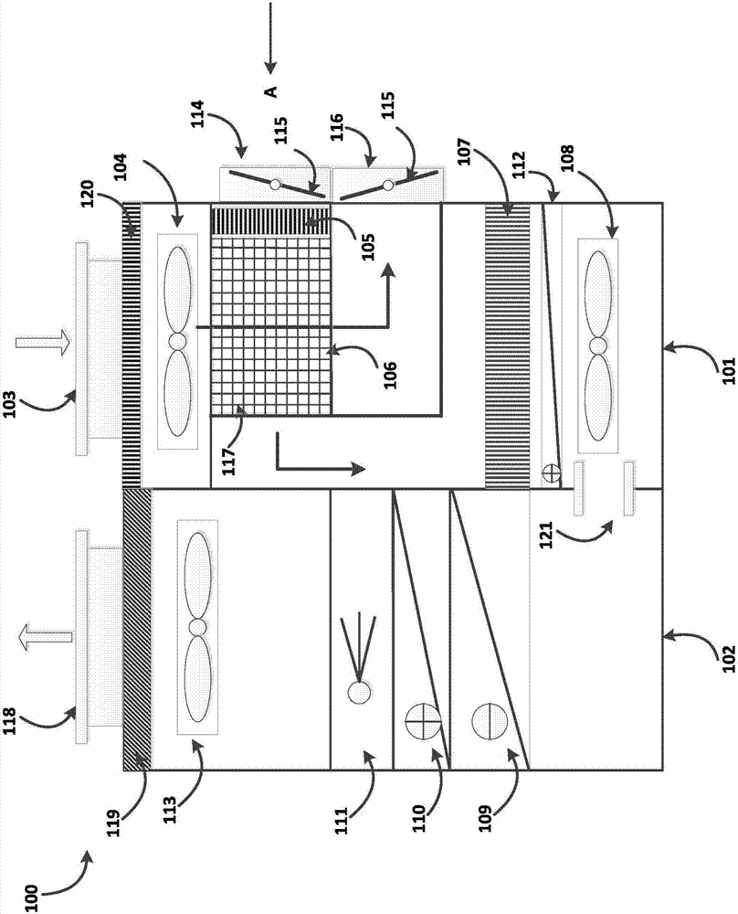 Medical air exhausting and fresh air integrated machine cabinet