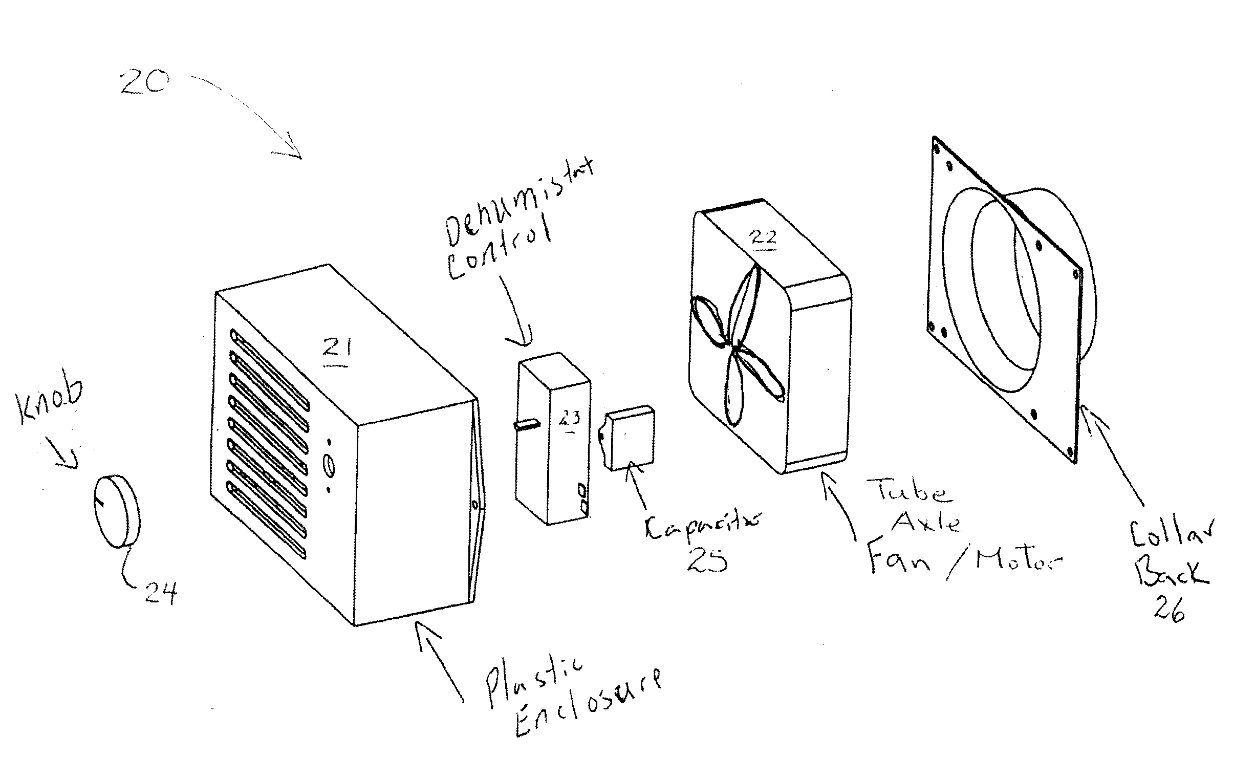 Ventilator Device For Dehumidification