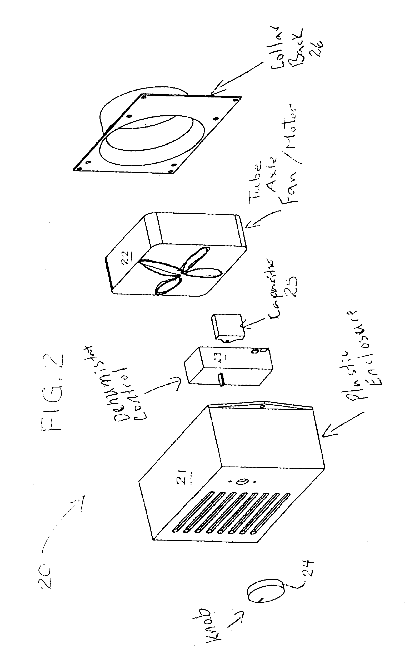 Ventilator Device For Dehumidification