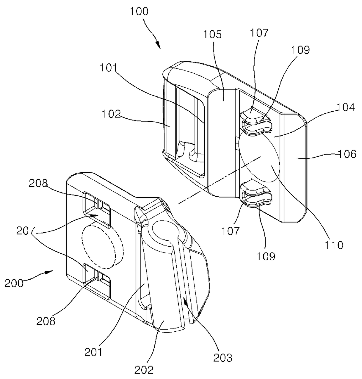 Buckle for chest strap of knapsack