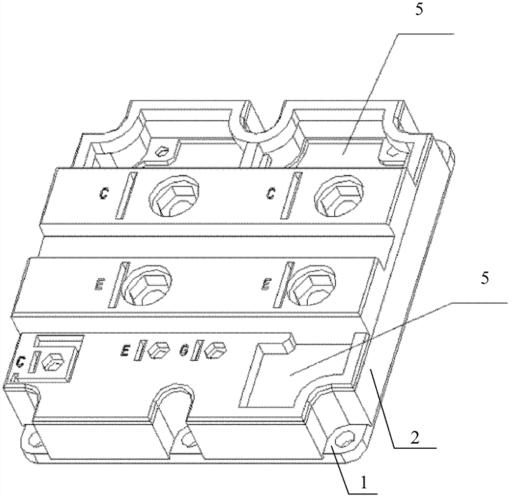 Device, system and method for encapsulating IGBT module