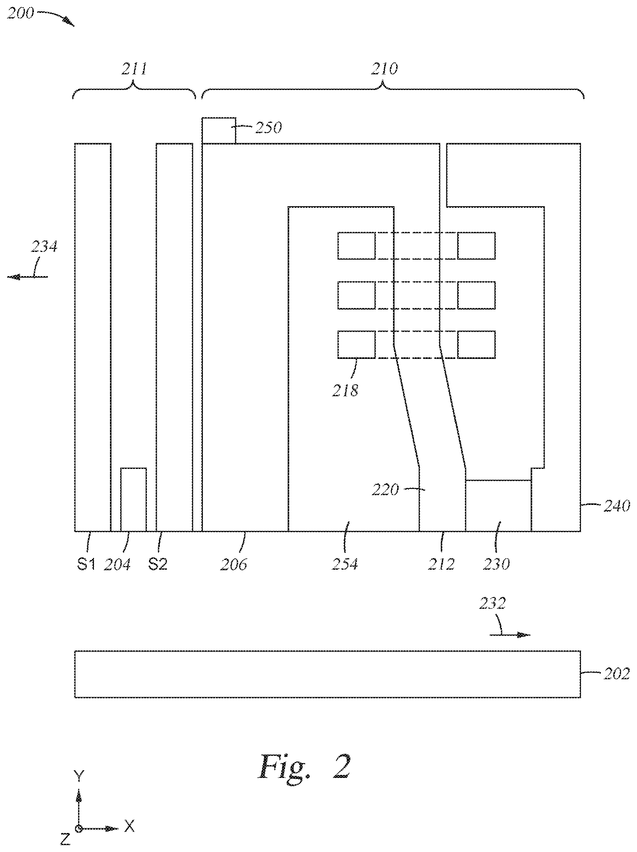 Magnetic recording head with non-magnetic conductive structure