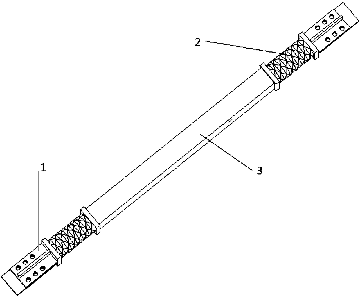 A buckling-controlled brace with diamond-shaped energy-dissipating elements at its end