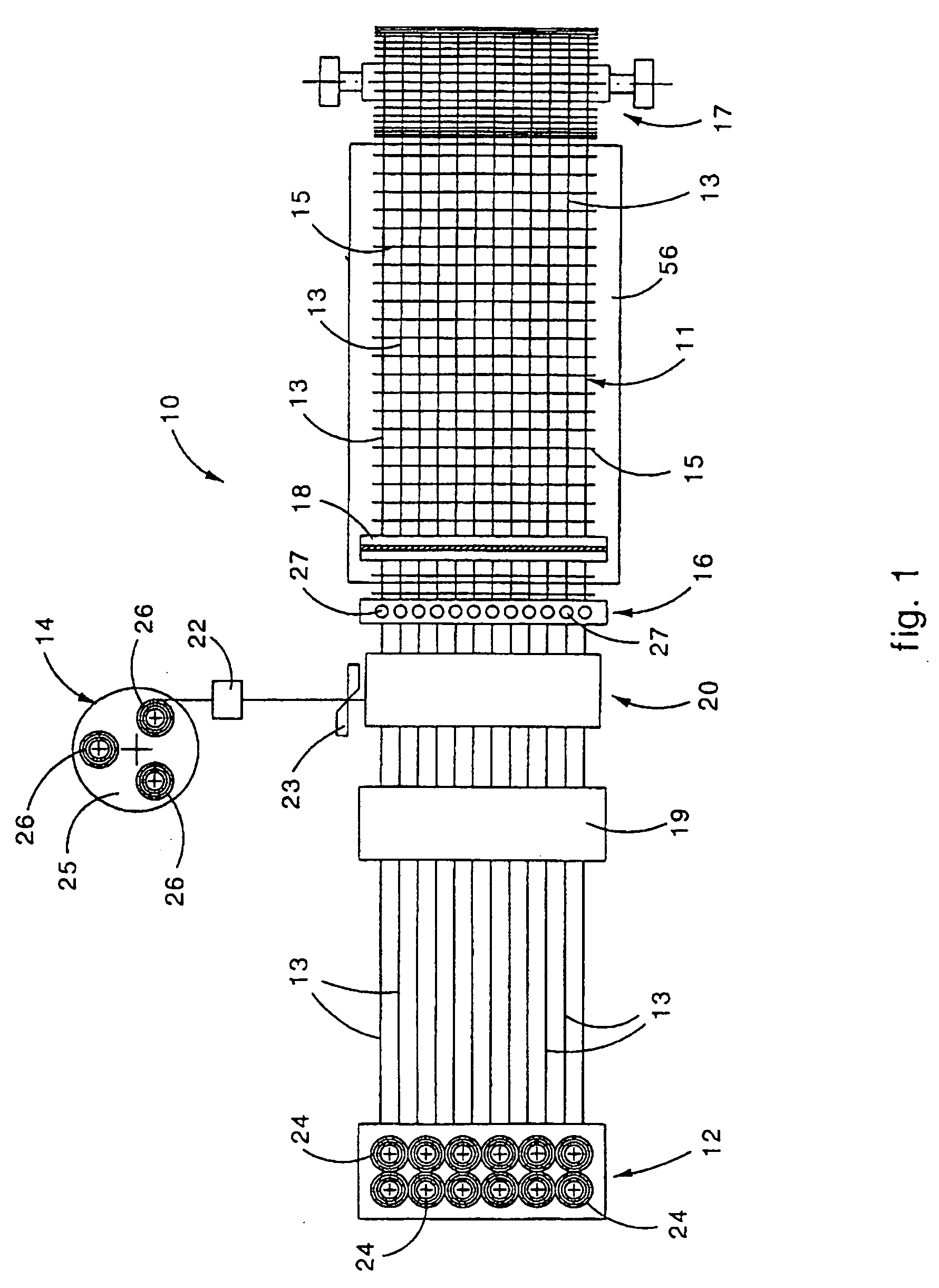 Machine for the formation of metal mesh and relative method