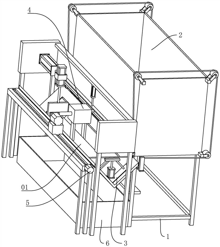 Feeding and discharging device applied to threading machine