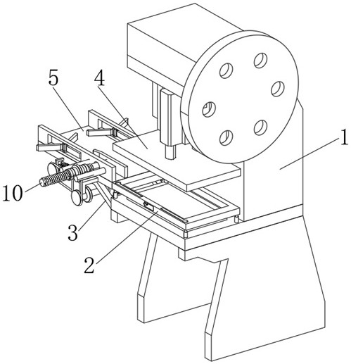 Workpiece punching device with sectional type auxiliary pushing mechanism