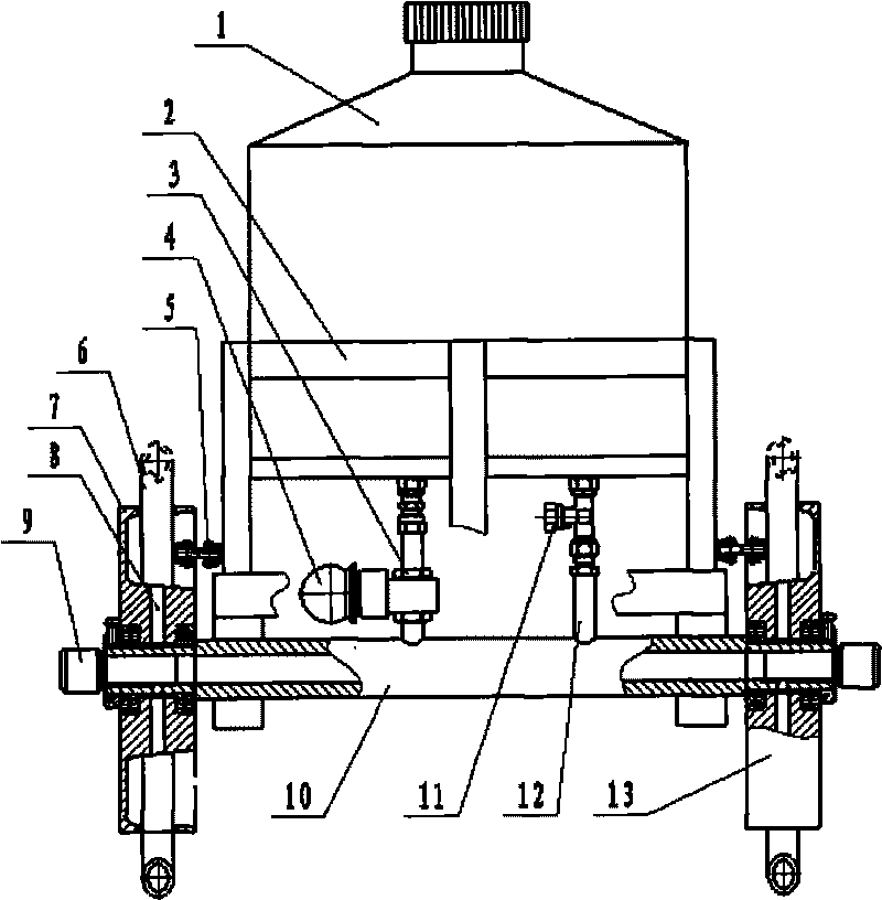 Variable liquid-fertilizer hole-application machine of steering wheel type