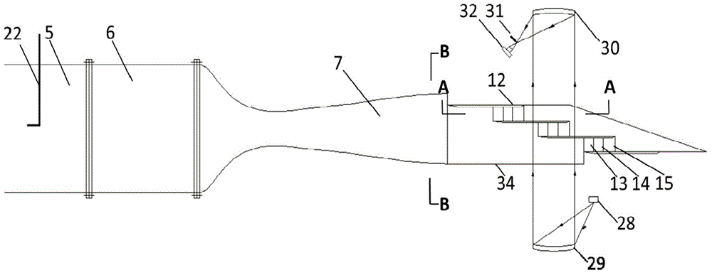 Rotary stamping compressed rotor plane cascade experimental system