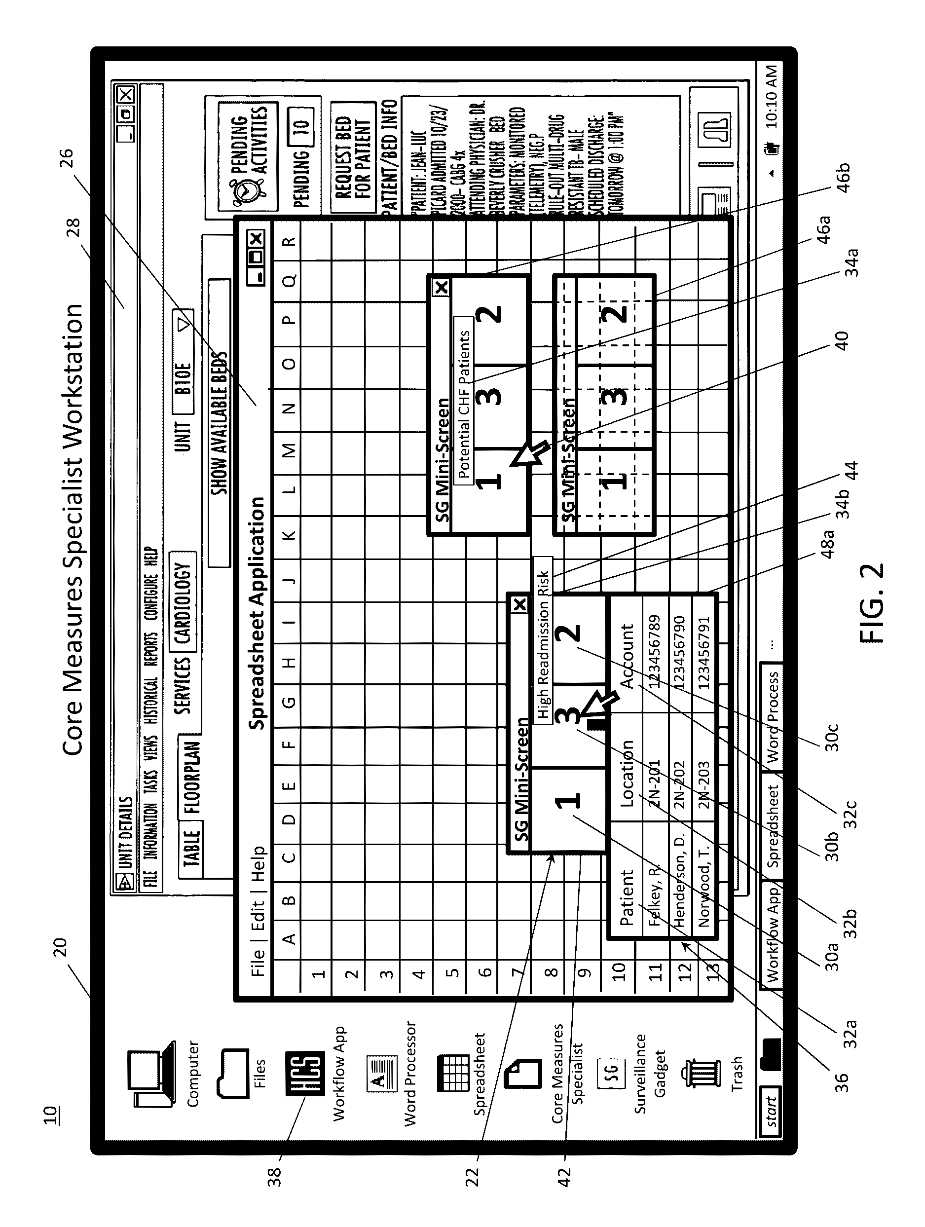 Targeted surveillance system with mini-screen dashboard