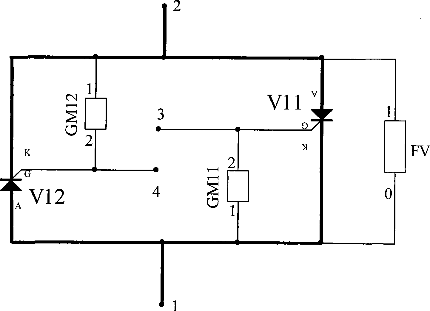 Thyristor resistor transition switching on-load tap-changer