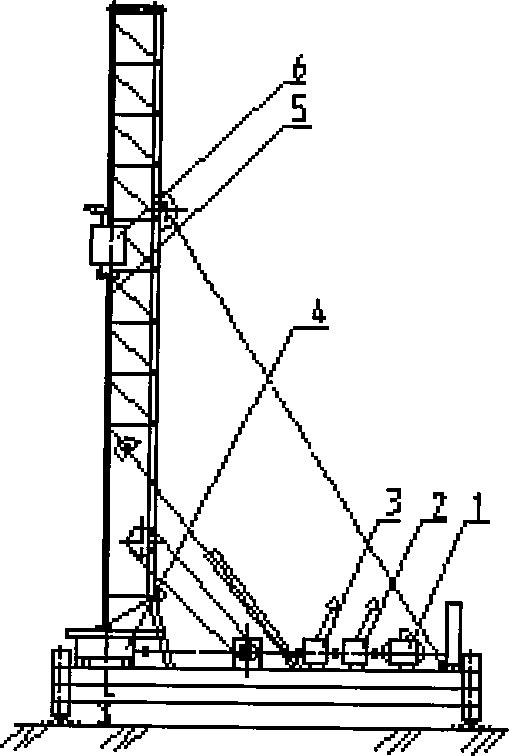 Multi-direction multi-shaft stirring concrete earth pile machine