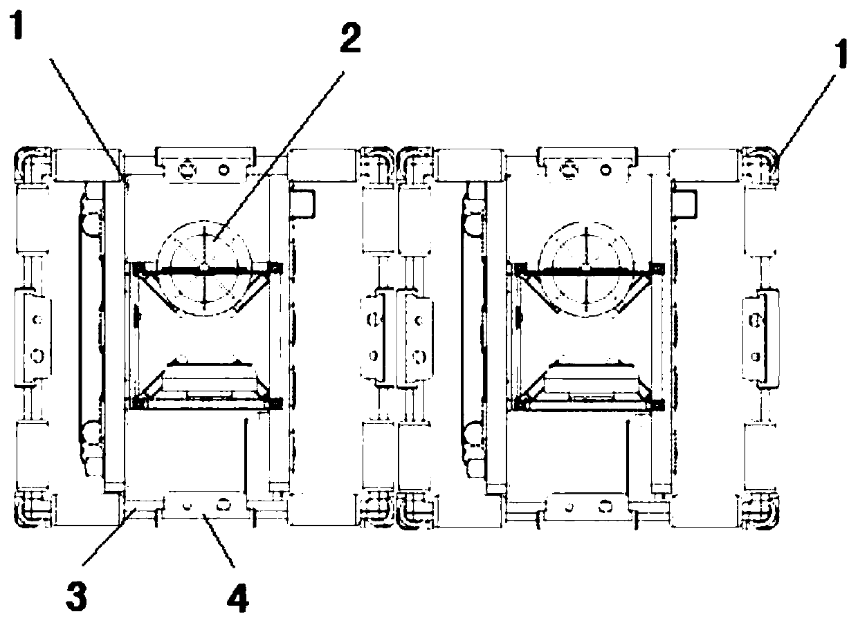 Polymerization type on-orbit structure-varying micro-nano satellite turn control method