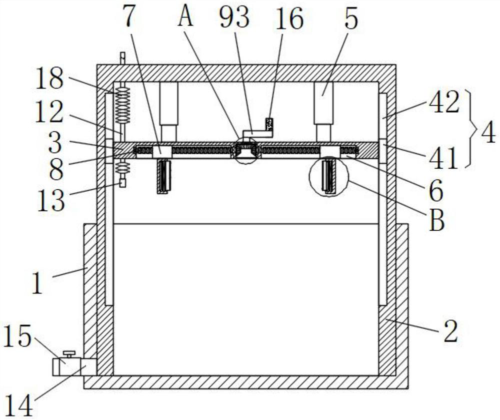 Air tightness detection device for ground washing vehicle water tank production