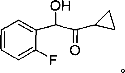 New compound 1-cyclopropyl-2-(2-fluorine phenyl)-2-hydroxyl ethanone, preparation method and application thereof