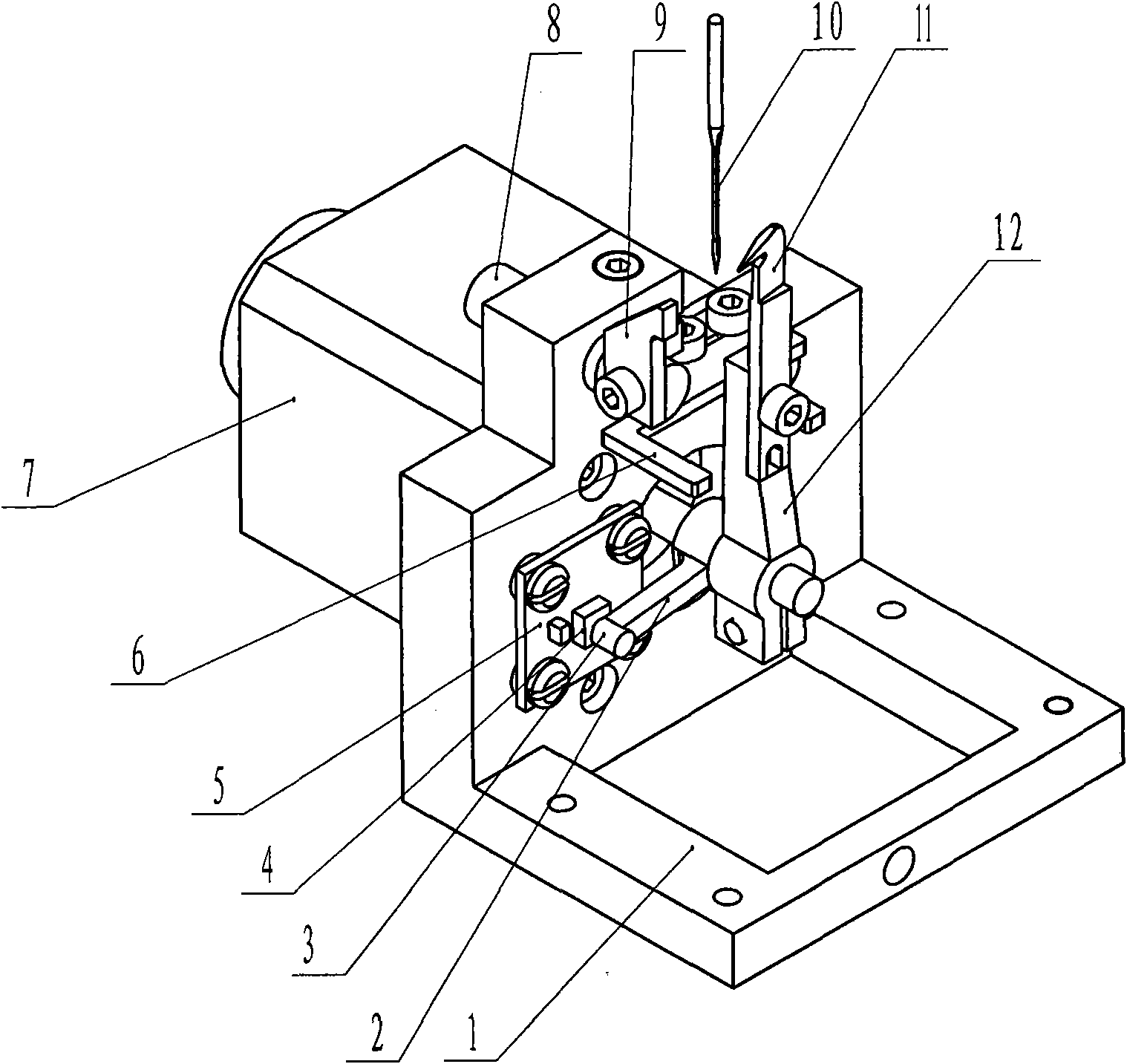 Thread-hooking oscillating shuttle device of tuft embroidery machine and automatic control method thereof