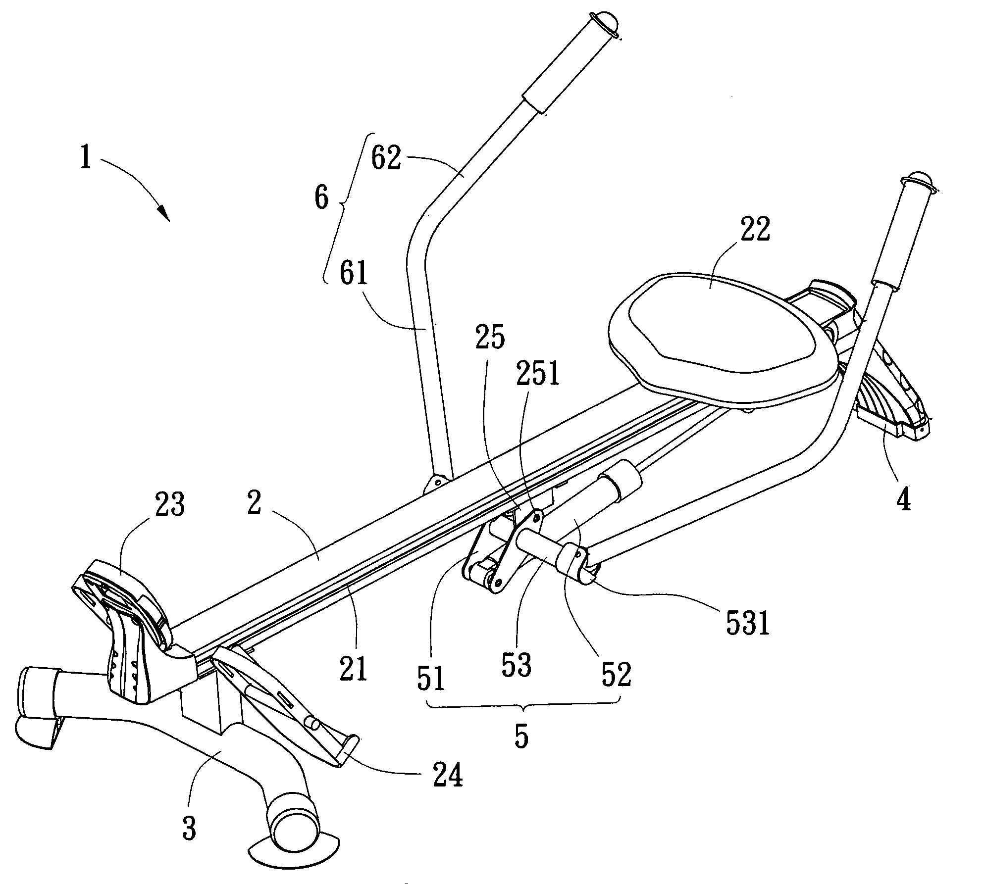 Exercise rowing machine