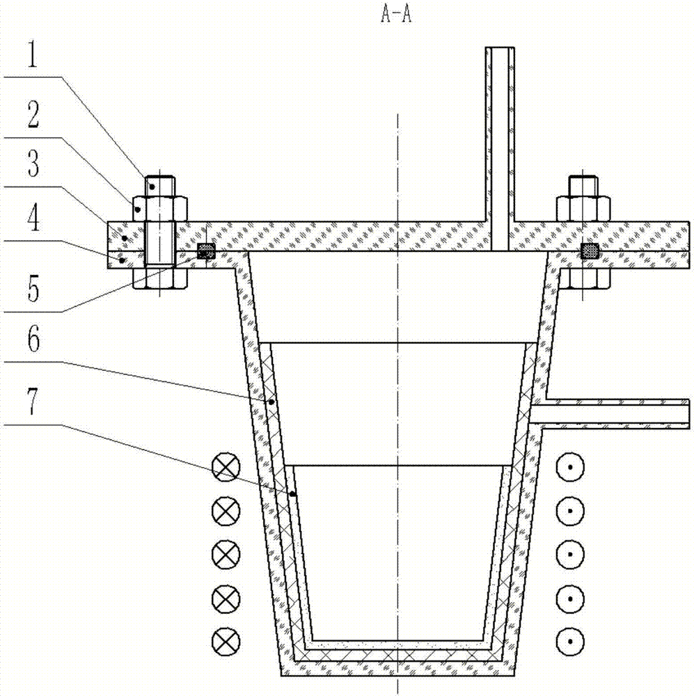 Integrated induction melting gas atomization powder manufacturing device and gas atomization powder manufacturing method