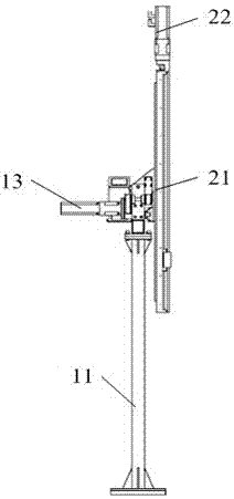 A device for vacuuming molten metal