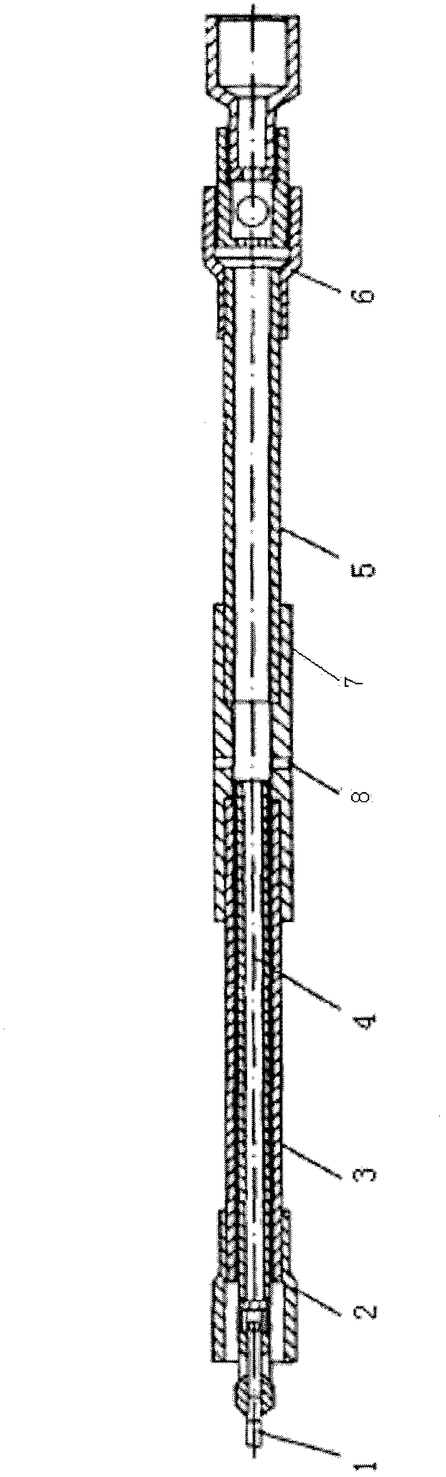 Oil pumping technique based on middle venting gas-prevention oil well pump