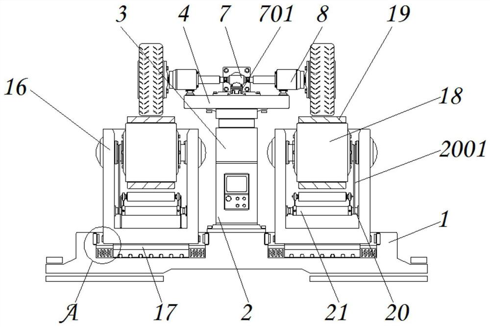 Multi-environment type automobile tire steering anti-sideslip comparison detection device