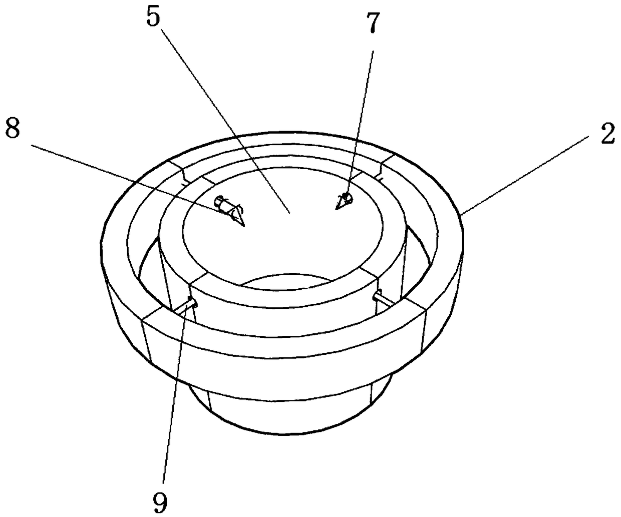 Diabetic foot wound surface treatment device for realizing multi-point jetting of high-pressure atomized medicinal liquid