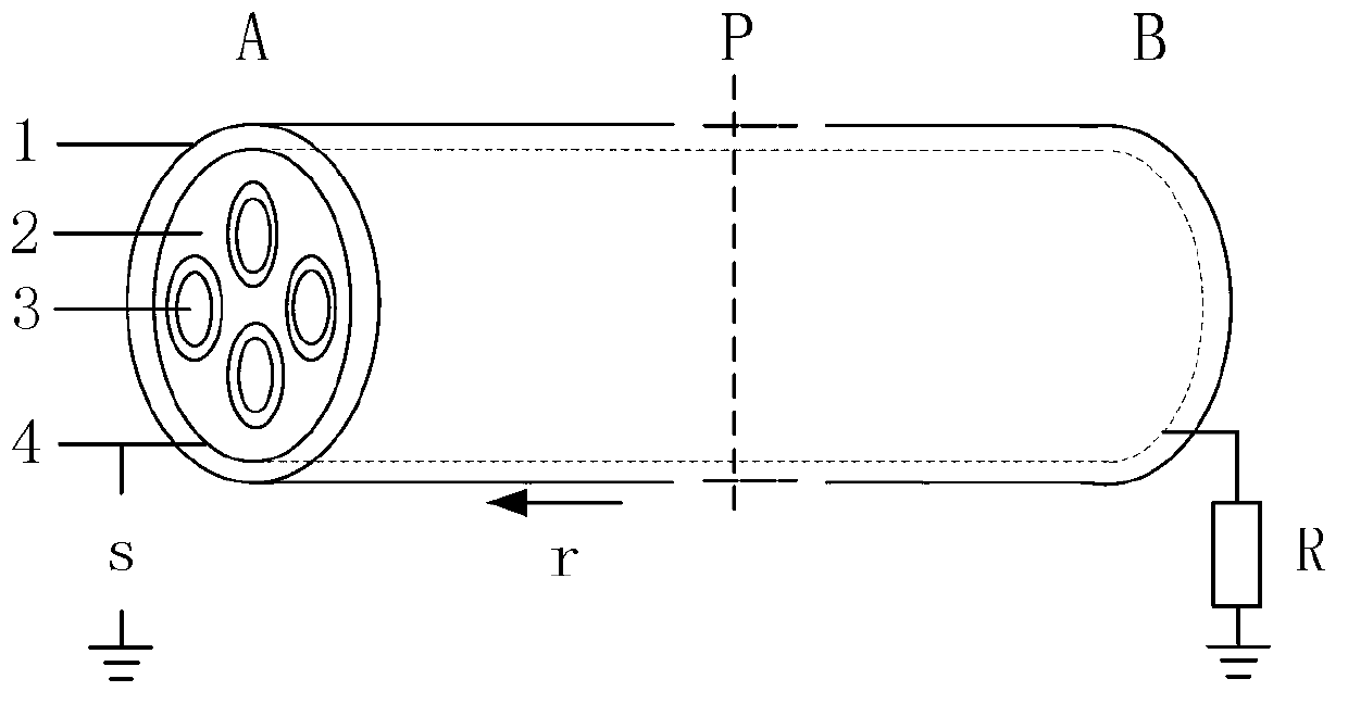 Fault on-line monitoring and real-time distance measurement method for armored power cable