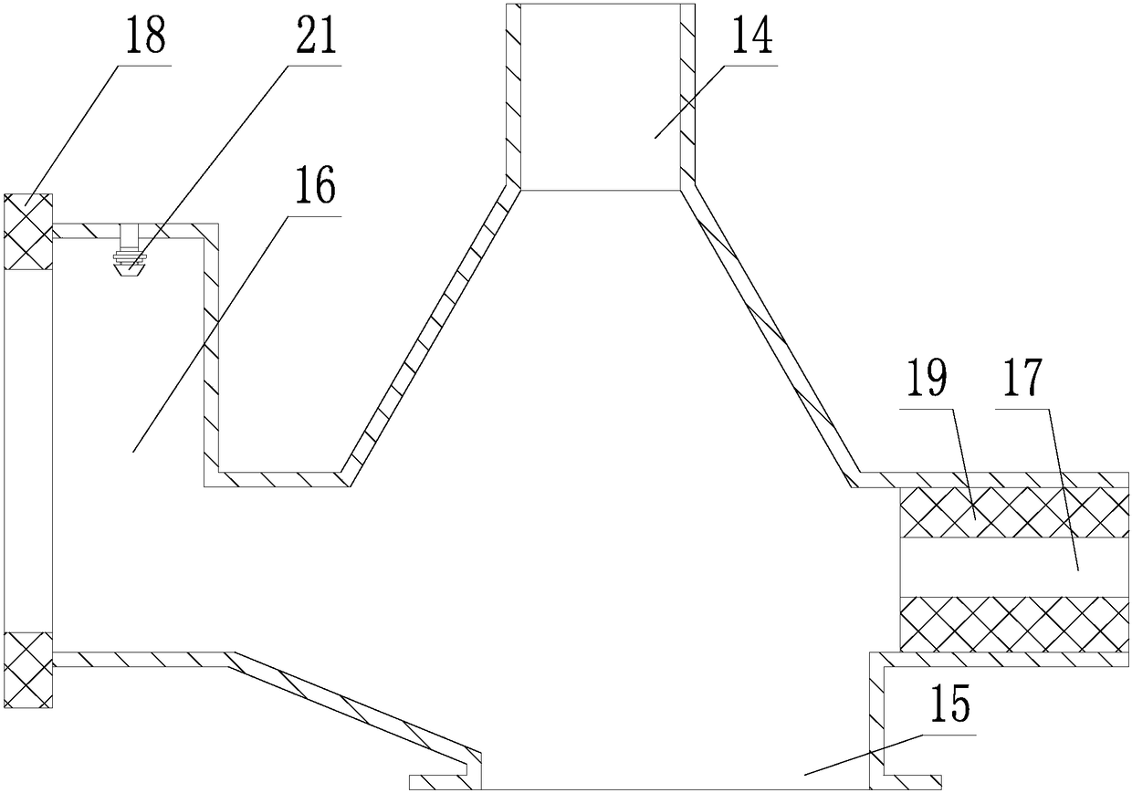 A mine sewage discharge and dust control drilling device