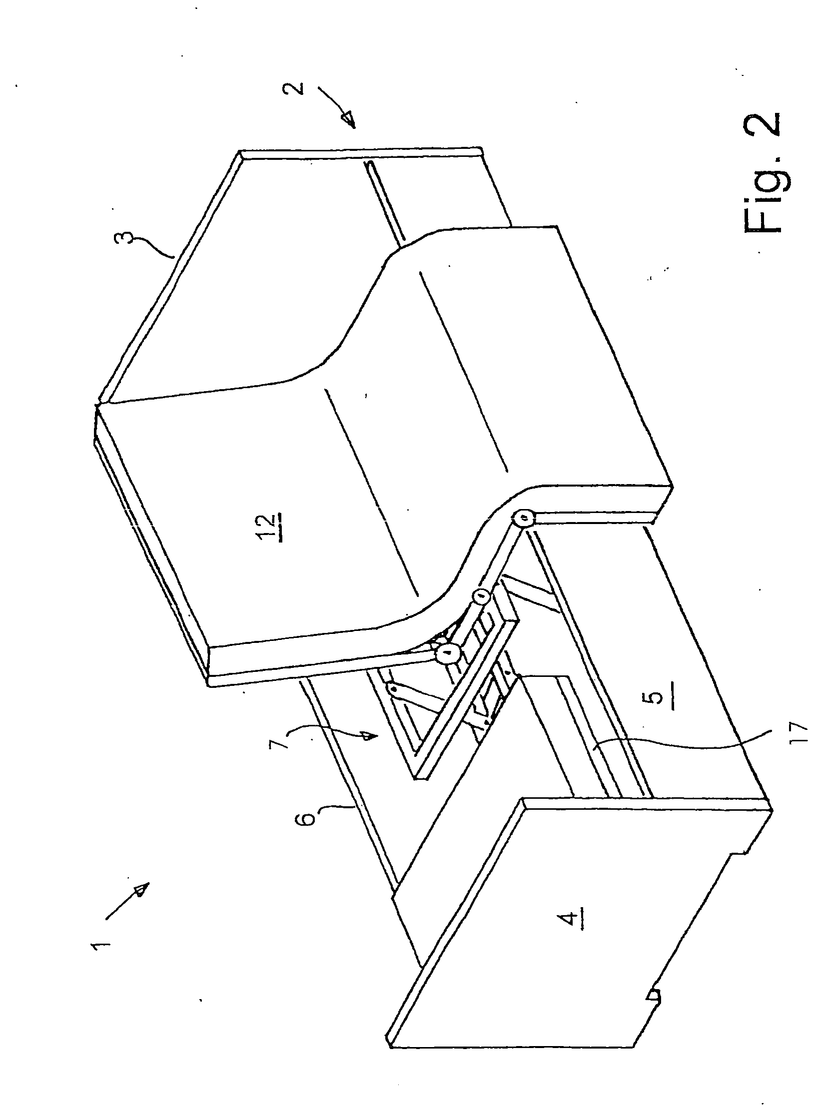 Nursing bed with improved lifting mechanism