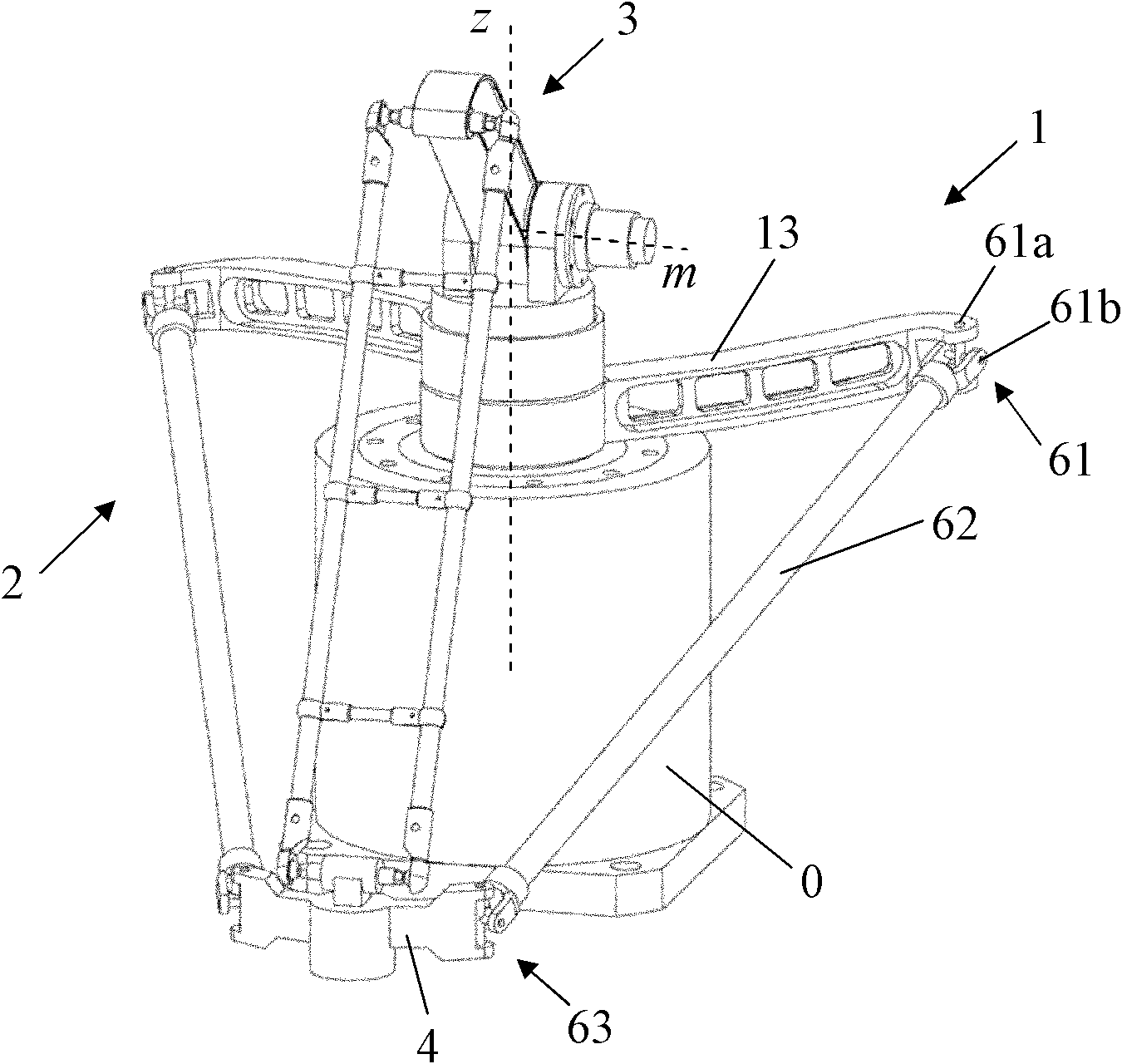 High-speed catch-release type parallel robot mechanism capable of realizing complete-turn rotation