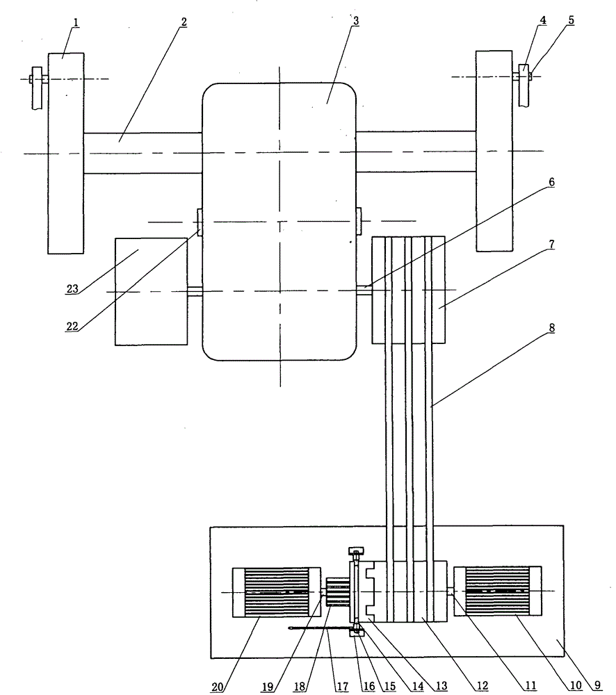 Dual-motor starting gear speed-reducing wheel type energy storage device