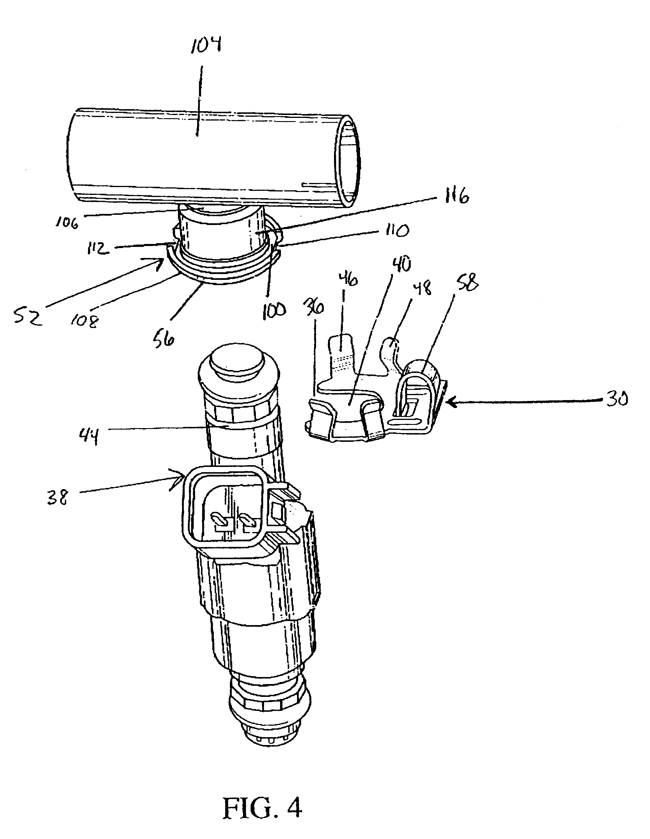 Method and apparatus for maintaining the alignment of a fuel injector