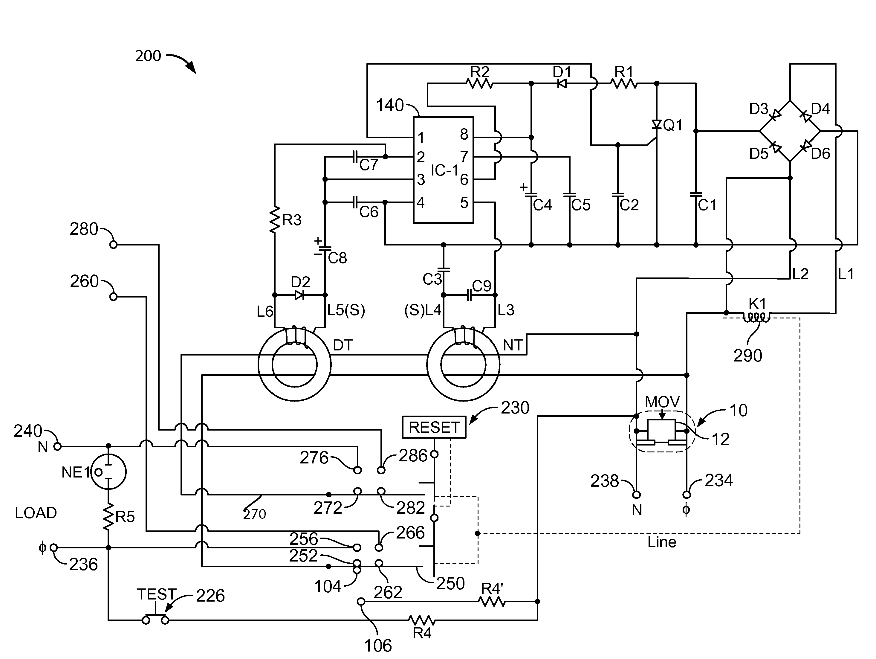 Overvoltage device with enhanced surge suppression