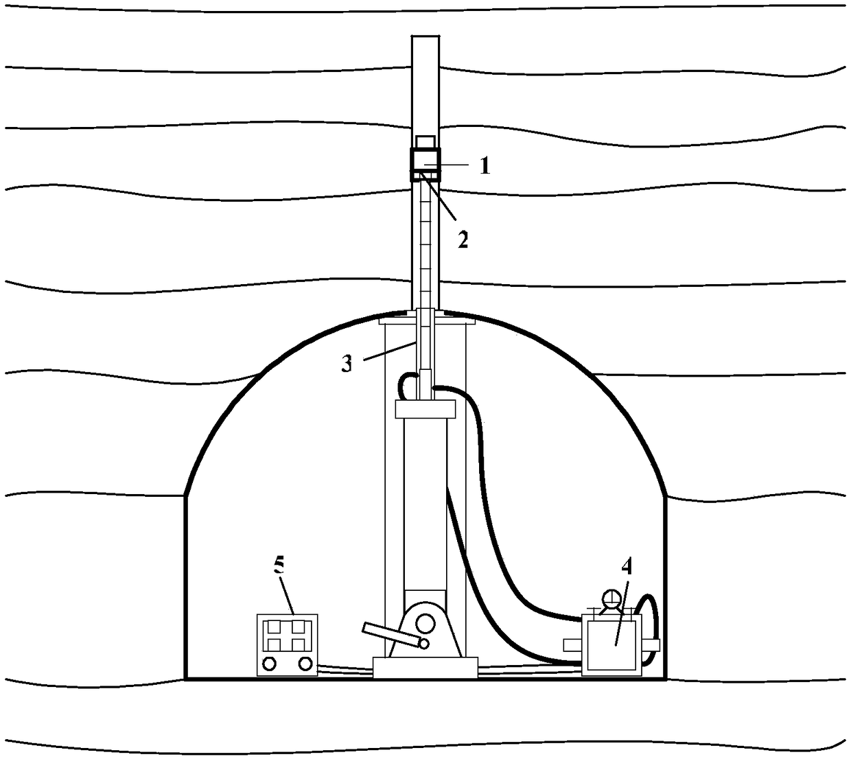 Drilling in-situ testing device for testing mechanical parameters of engineering rock mass and use method of drilling in-situ testing device