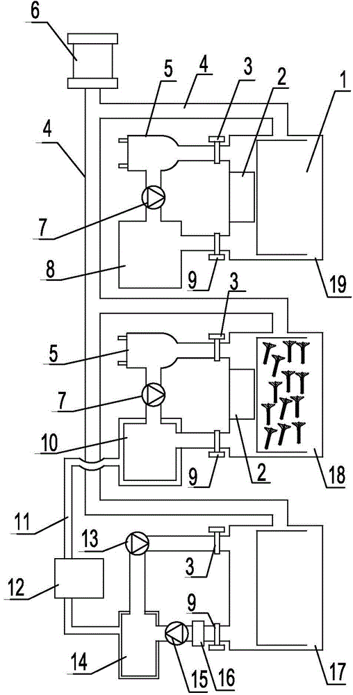 Surface and inner hole cleaning and drying equipment for hollow valves and using method thereof