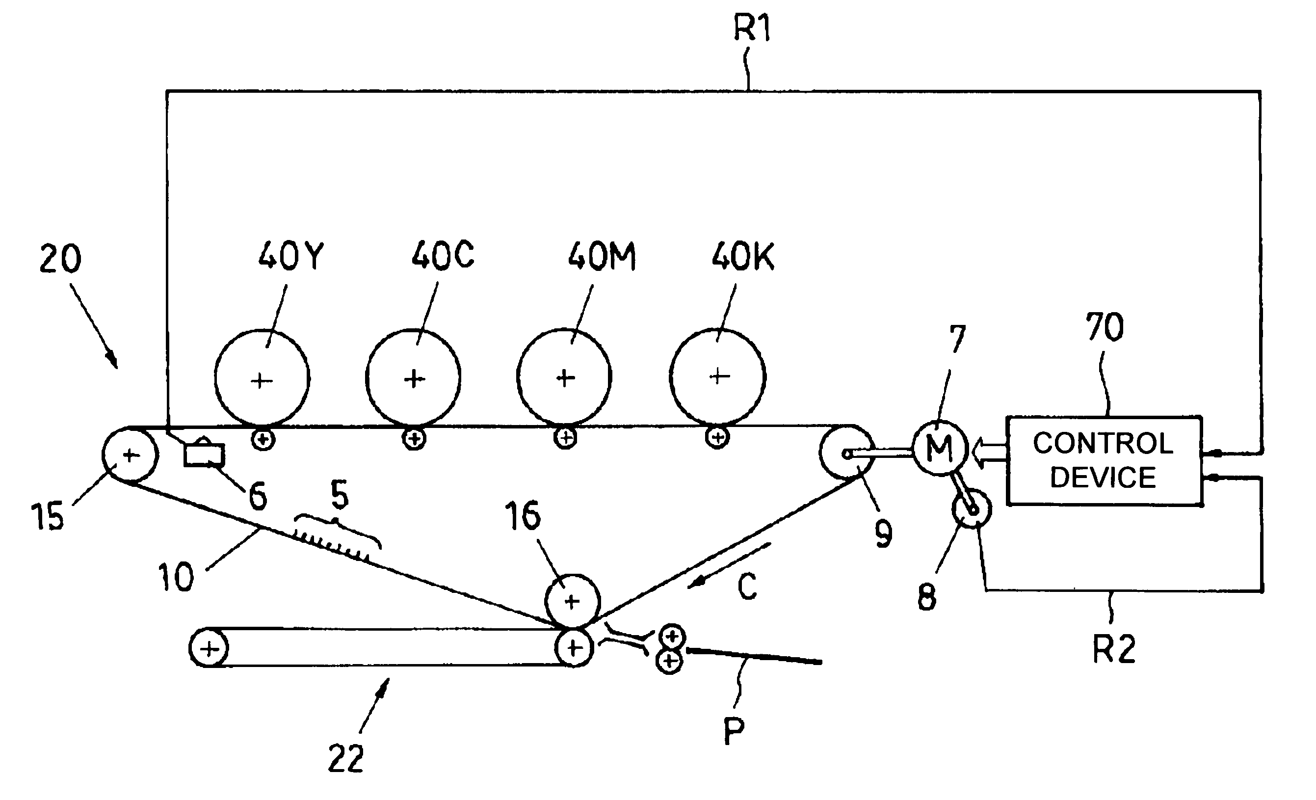 Transfer apparatus, image forming apparatus, and method of correcting moving speed of belt