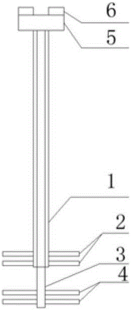 Method for treating soft coastal salty foundations by jetting industrial waste residues to bi-direction T-shaped deep mixing columns