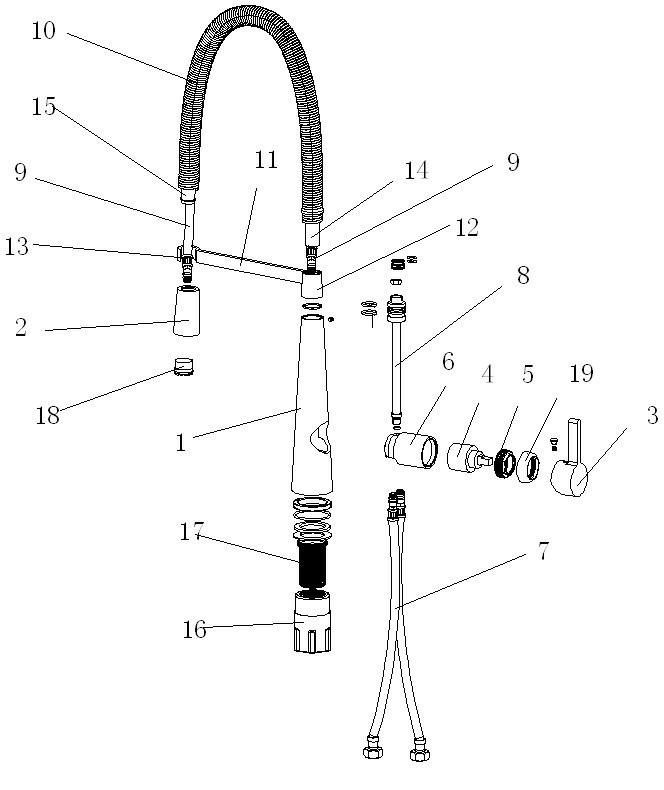 Water faucet capable of rotating for 360 degrees