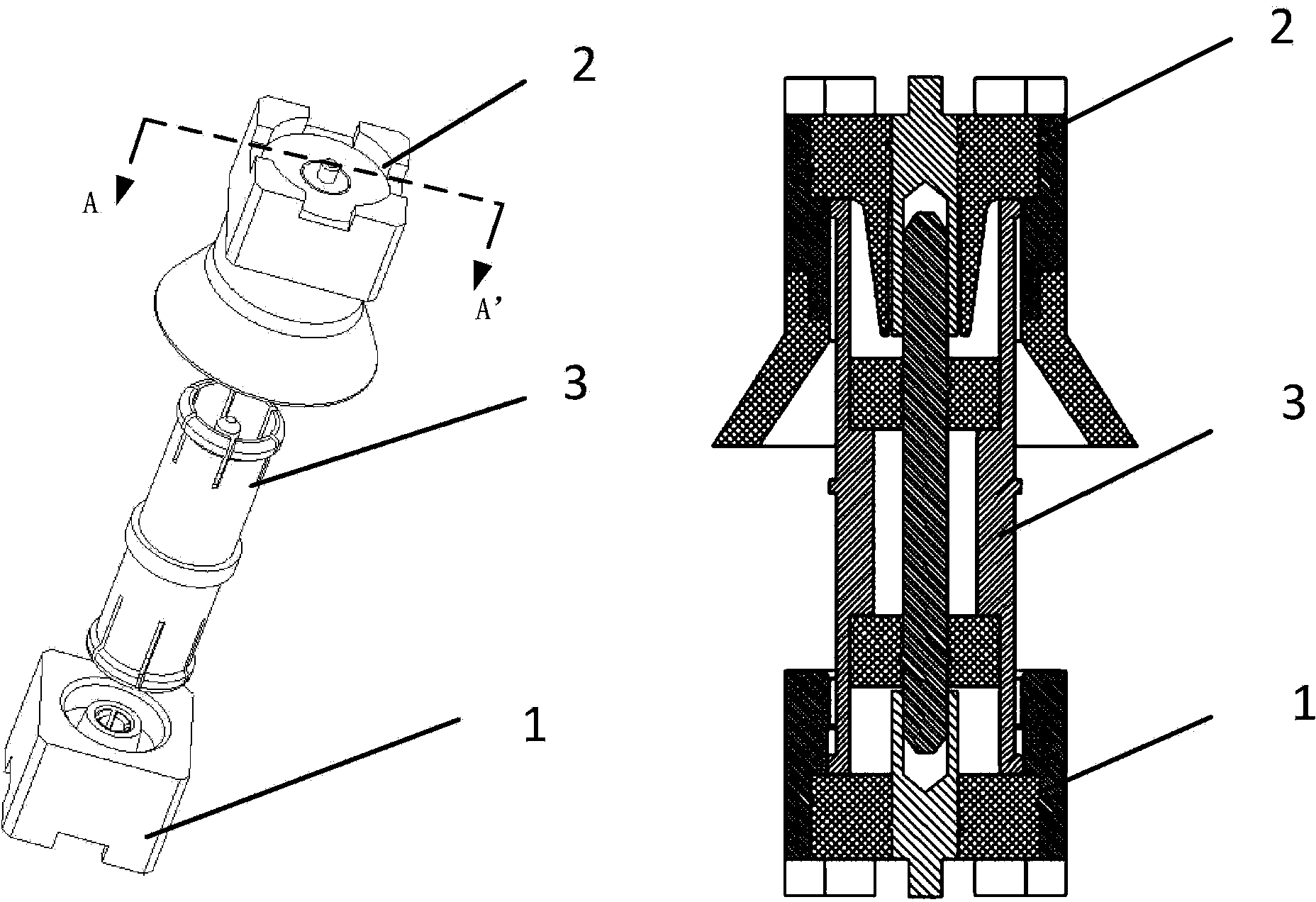 Self-calibration radio frequency blind plug connector and radio frequency module