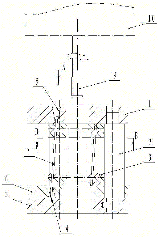 Pressing clamp for skew overlying rotor