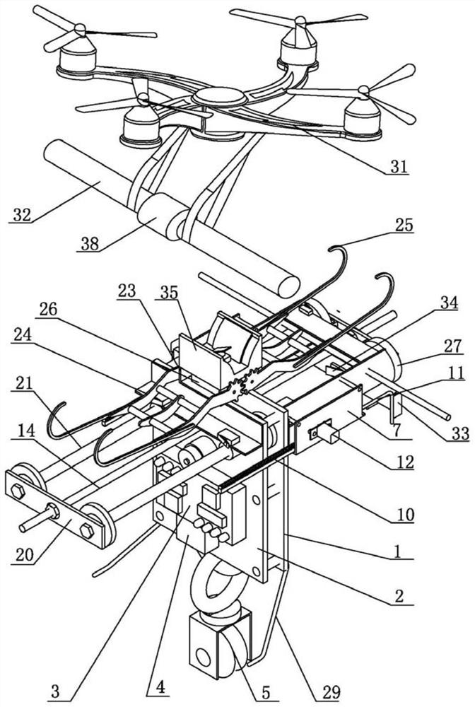 Temporary anti-drop device for transmission lines