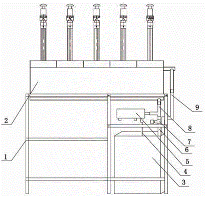 Equipment for preventing metal piece from adhering welding spatters