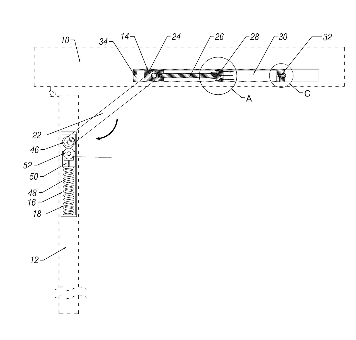 Combination hydraulic and pneumatic door closer