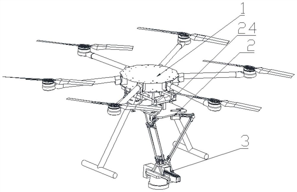 A tea picking device based on a drone equipped with a robotic arm