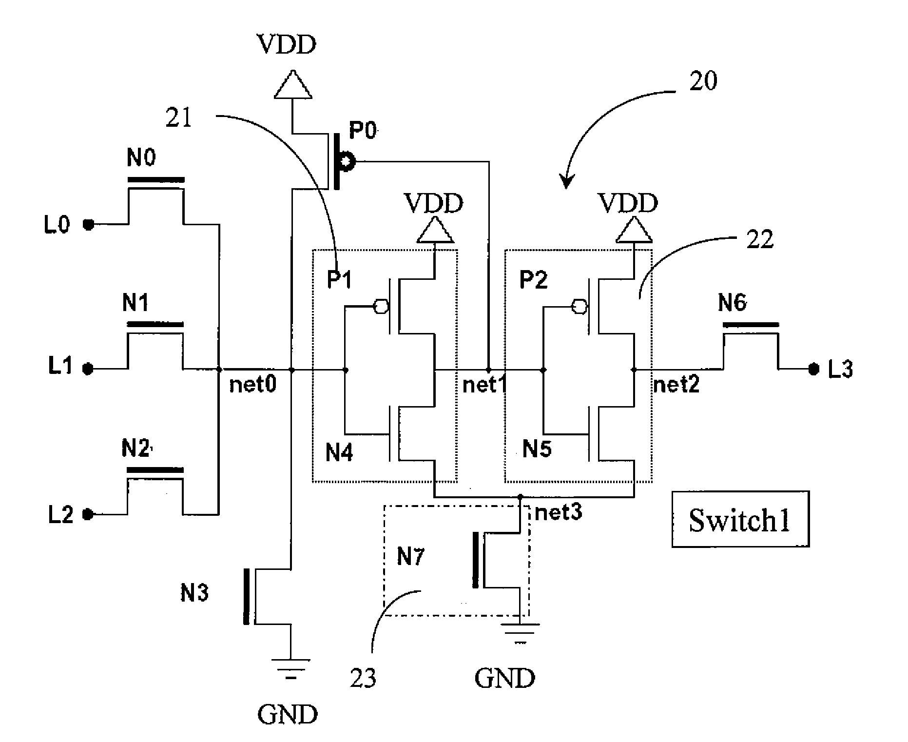 Switch block for FPGA architectures