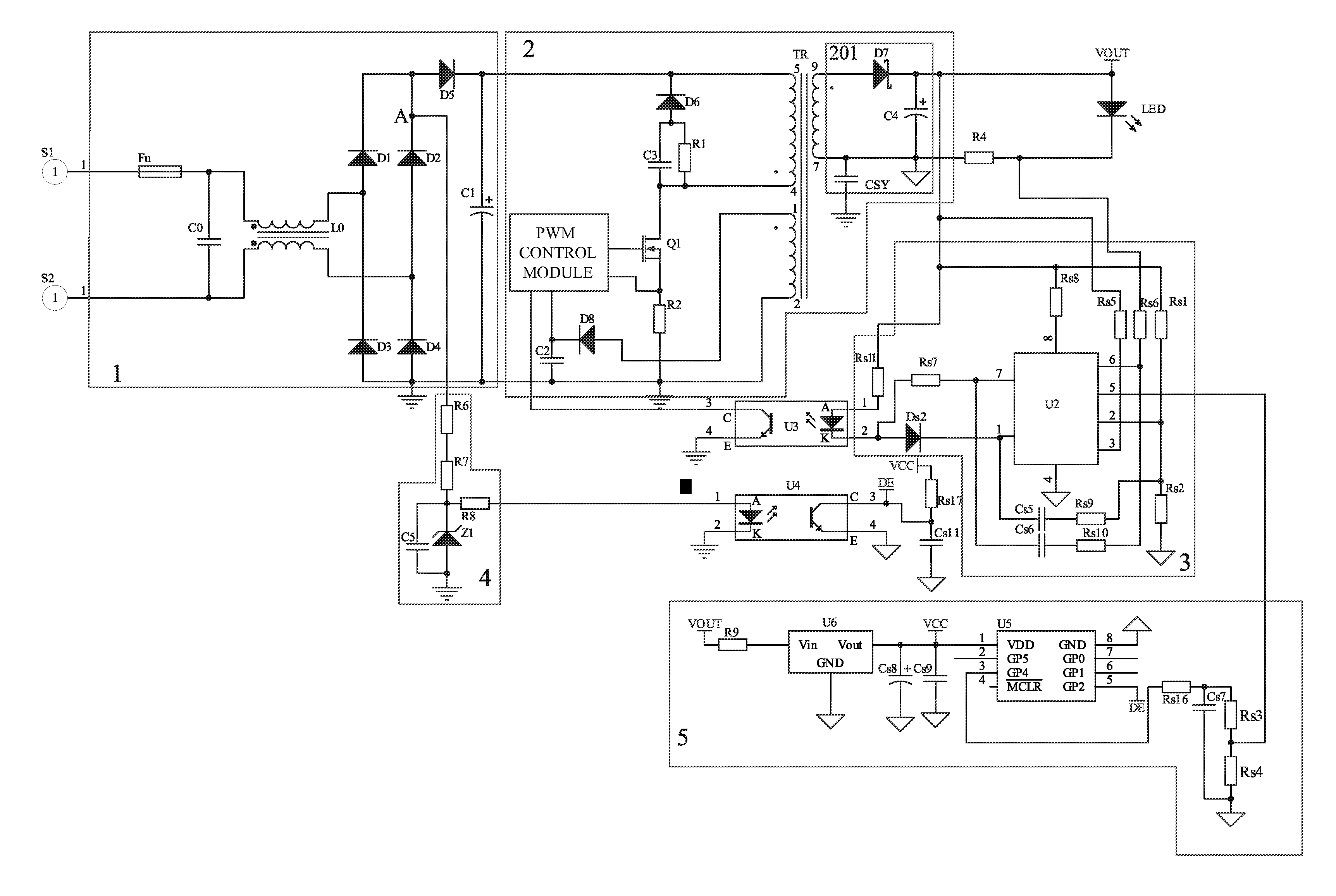 Stepped dimming device for LED lamp