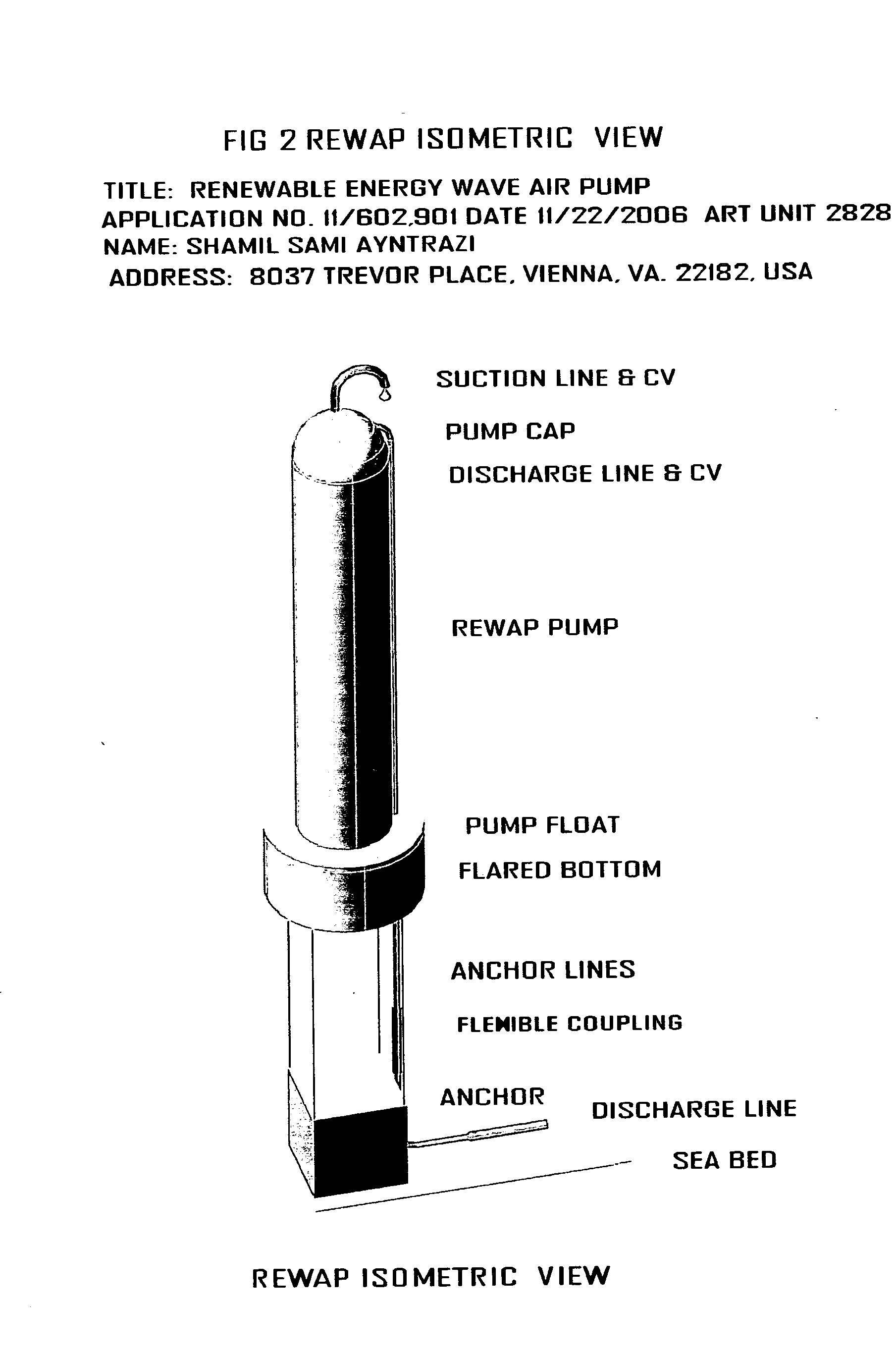 Renewable energy wave air pump