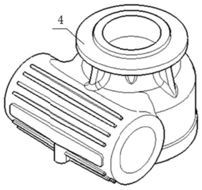 Claw-shaped circumferential equal-division type pouring system for aluminum alloy shell and pouring method of claw-shaped circumferential equal-division type pouring system