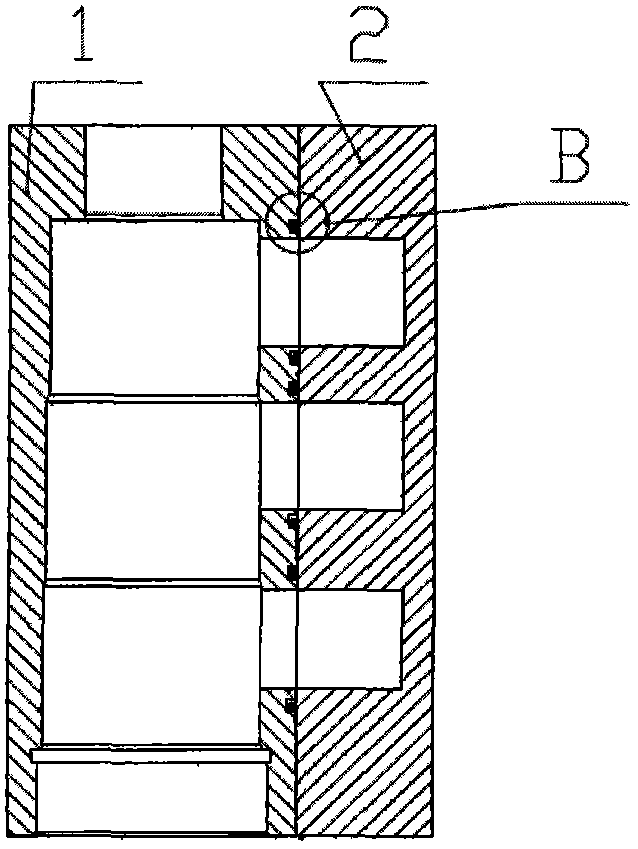 Sealed unloading groove between valve body and valve joint plate