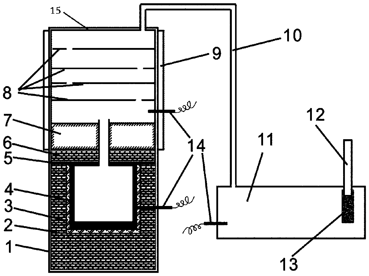 Small intermittent reducing distillation device