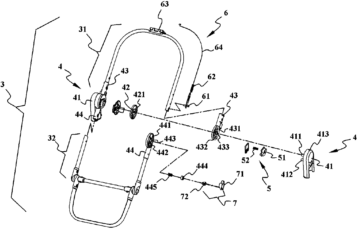 Splicing seat folding mechanism of baby carriage